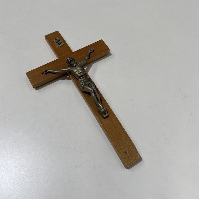 CRUCIFIX CROSS, Wooden 25cm L